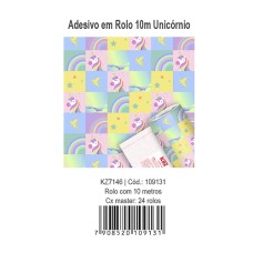 ADESIVO EM ROLO 10M UNICORNIO KZ7146  KAZ (I)