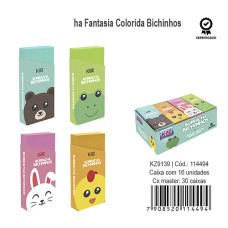 BORRACHA FANTASIA COLORIDA BICHINHOS KZ9139