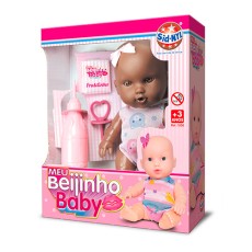 BRINQUEDO BONECA MEU BEIJINHO BABY NEGRA 1051