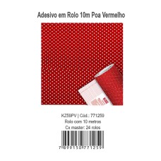 ADESIVO EM ROLO 10M POA VERMELHO KZ59PV  KAZ (I)