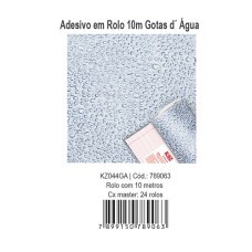 ADESIVO EM ROLO 10M GOTAS D AGUA KZ044GA